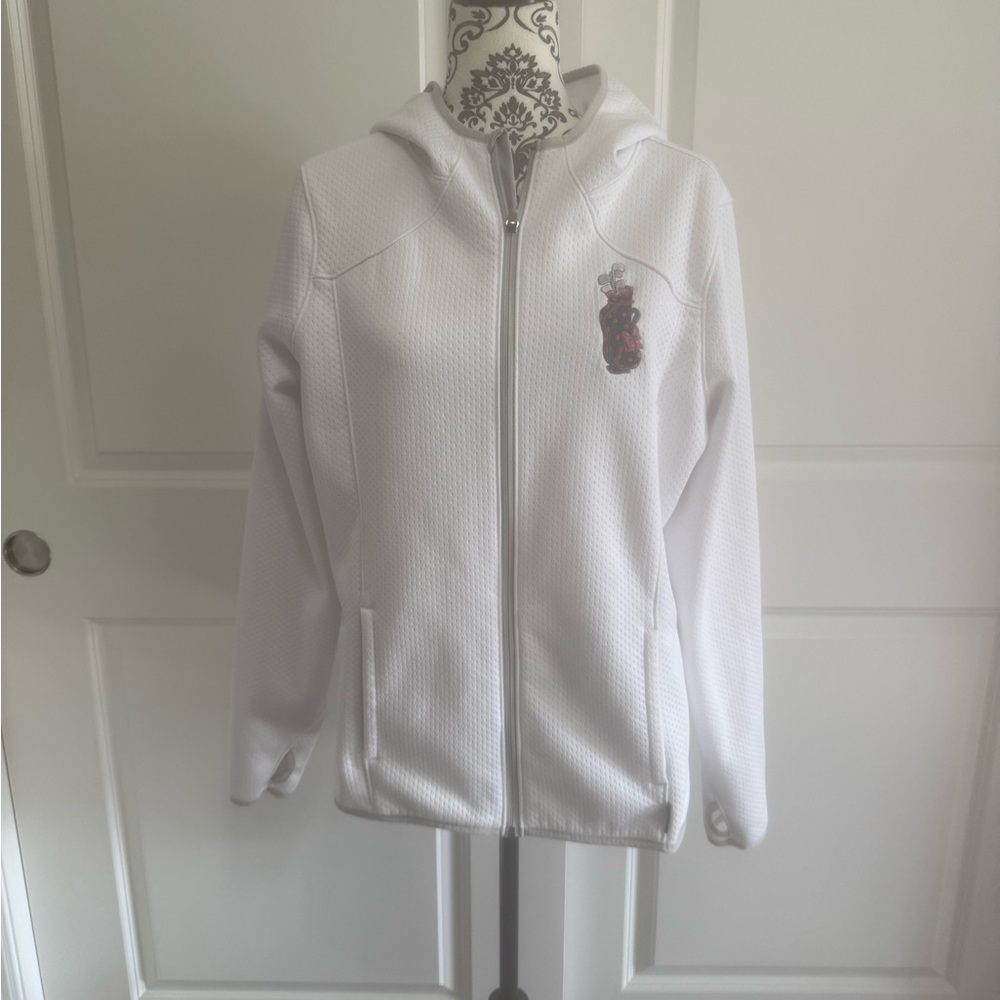 Avia Women's White Hooded Golf Jacket